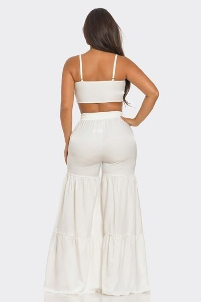 Out in Miami Ruffle Wide Leg Pants Set